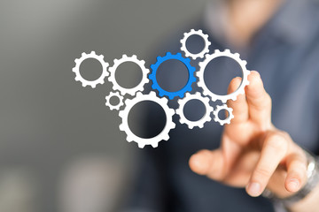 Gear With Success Concept digital.