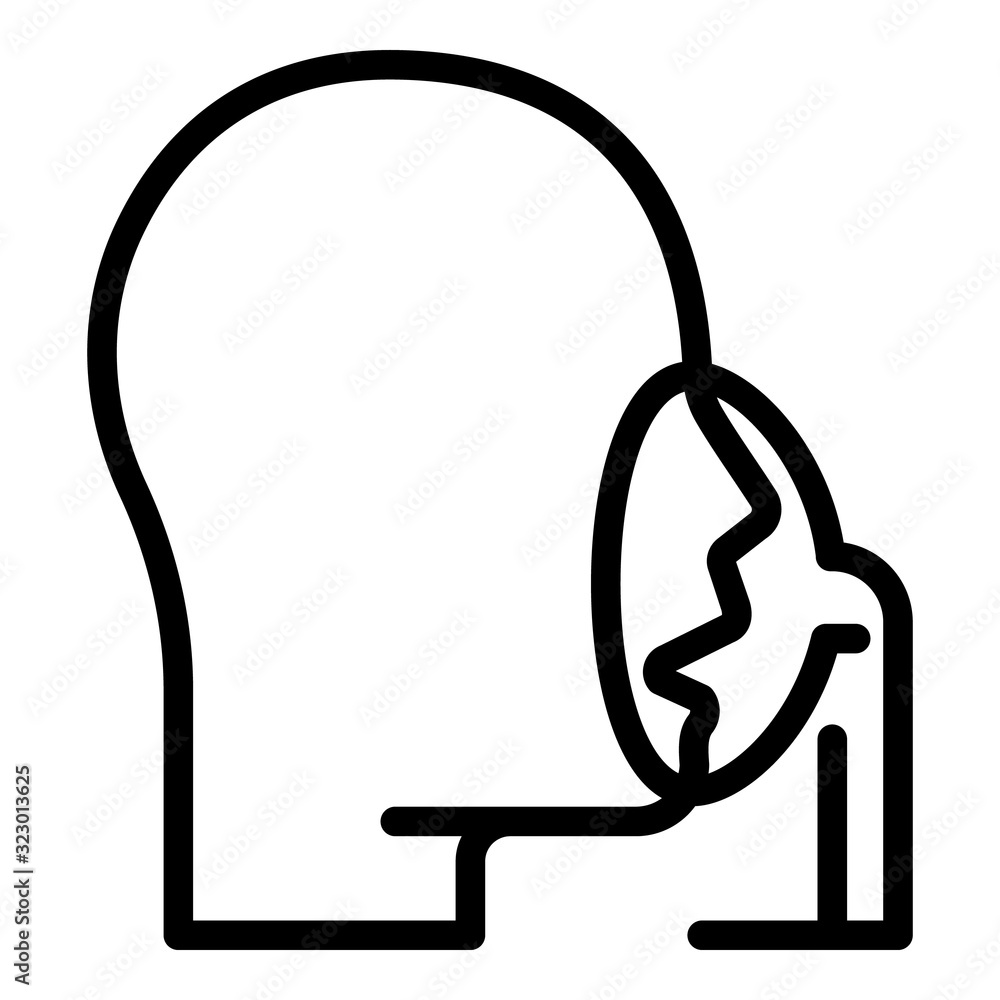 Poster face anesthesia icon. outline face anesthesia vector icon for web design isolated on white backgroun