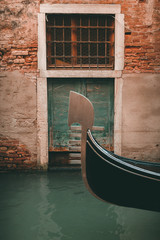 Fototapeta na wymiar gondolas on grand canal in venice