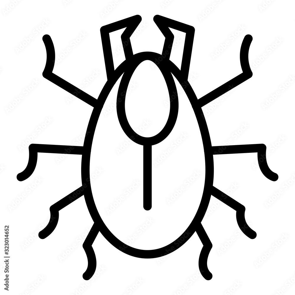 Poster annelid bug icon. outline annelid bug vector icon for web design isolated on white background