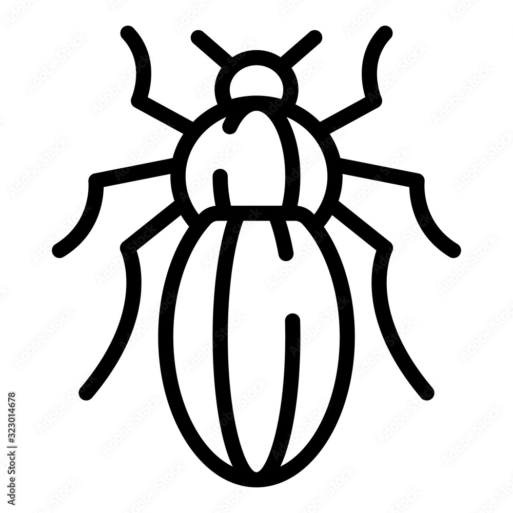 Poster infection bug icon. outline infection bug vector icon for web design isolated on white background