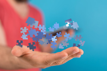 Business solutions, success and strategy, learning concept. .
