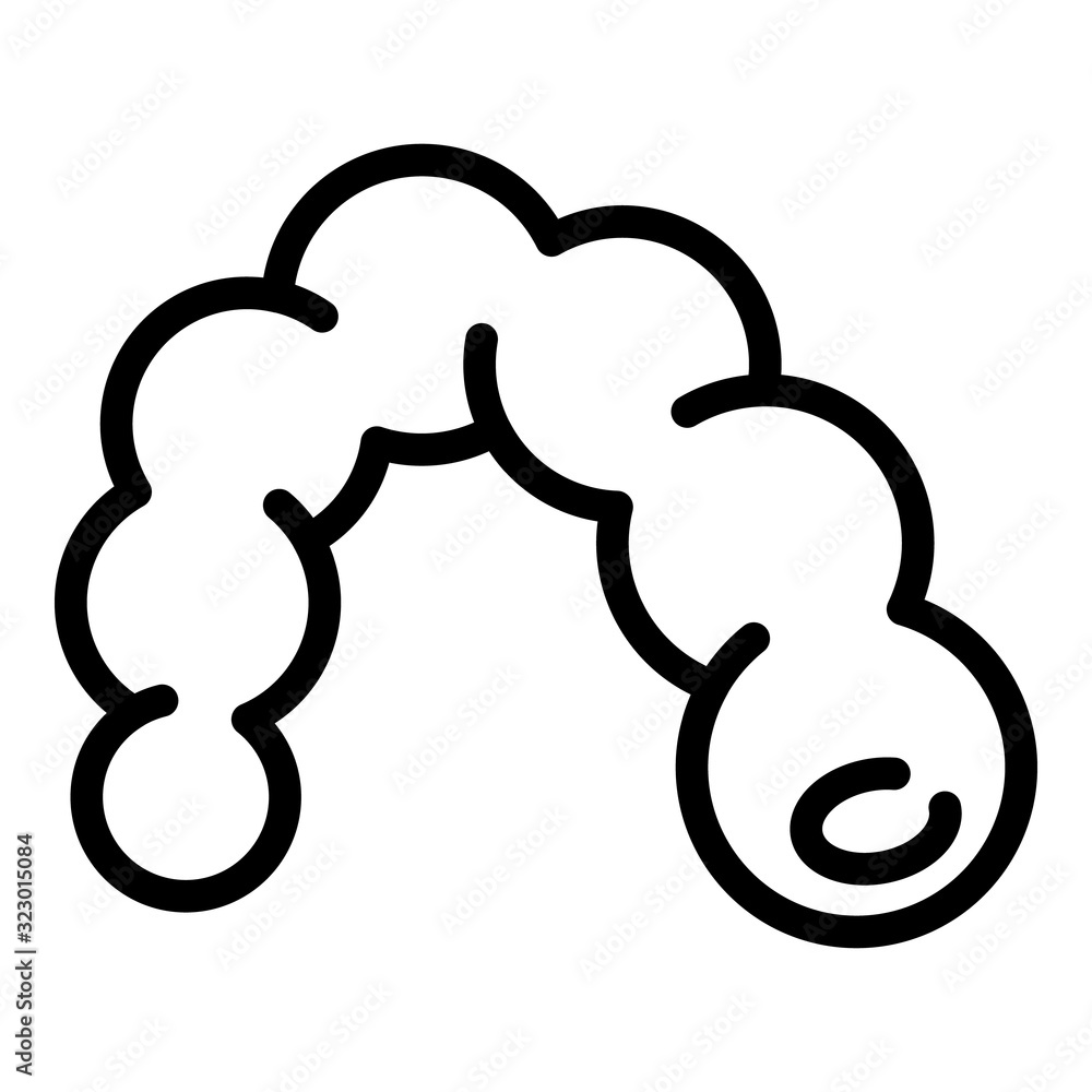 Aufkleber danger worm icon. outline danger worm vector icon for web design isolated on white background