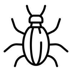 Nature bug icon. Outline nature bug vector icon for web design isolated on white background