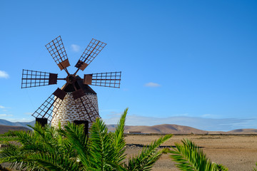 Tefia windmill Fuerteventura Canary Islands 