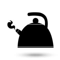 kettle in a flat design on a white background