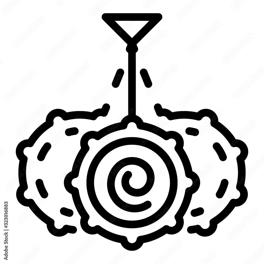 Poster hypnosis tool icon. outline hypnosis tool vector icon for web design isolated on white background
