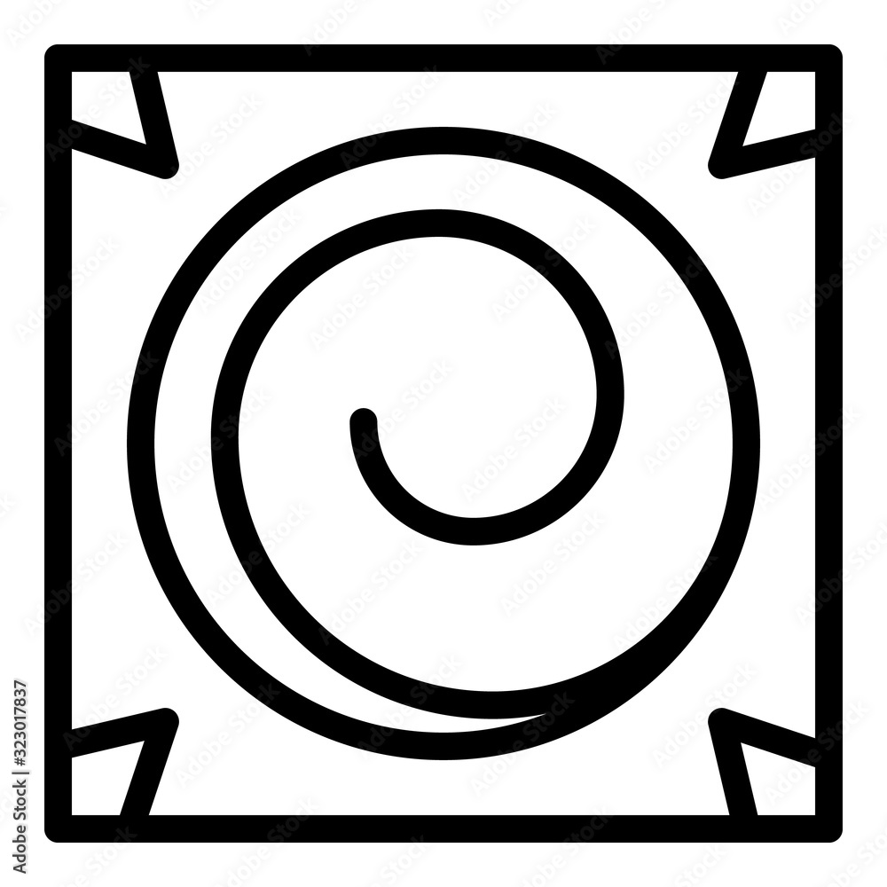 Poster square hypnosis icon. outline square hypnosis vector icon for web design isolated on white backgroun