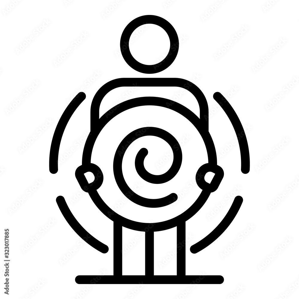 Poster twirl hypnosis icon. outline twirl hypnosis vector icon for web design isolated on white background