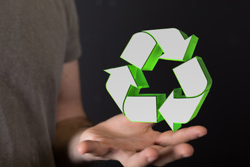 Minimal nature concept.Think Green.Ecology Concept. Environmentally friendly planet.