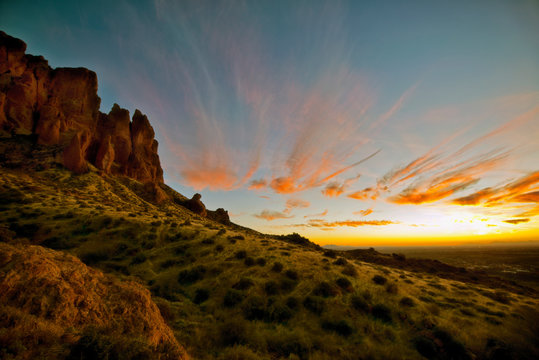 Sunset At Superstition Mountains