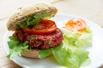Beetroot Quinoa Burgers