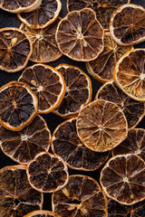 texture of dry orange slices