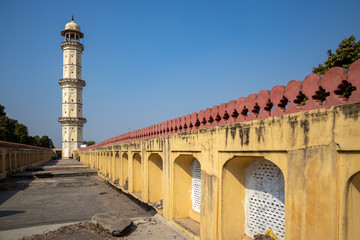 Isarlat tower historical building, Isarlat built to commemorate a military victory in the 18th century, Jaipur, Rajasthan, India.