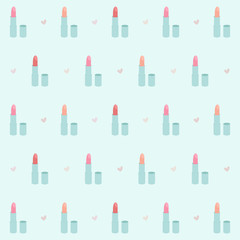 Fun Lipstick pattern - vector illustration