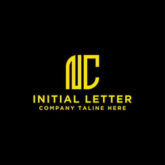Naklejka premium logo design inspiration for companies from the initial letters of the NC logo icon. -Vector