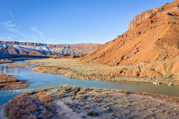 Colorado River in Utah aerial view
