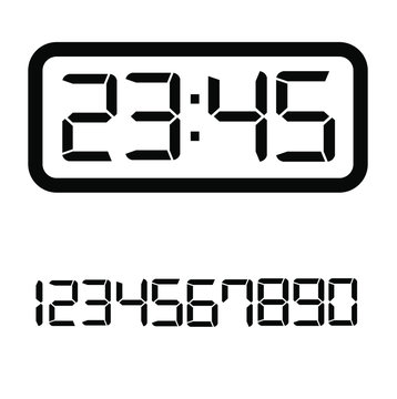 Digital Clock On White Background