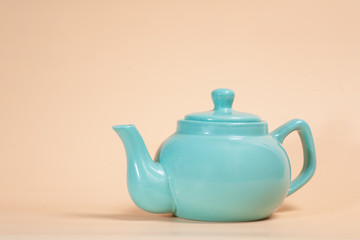 blue old tea kettle