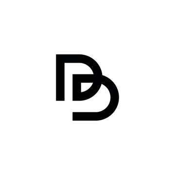 BD B D letter logo design vector