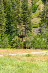 Luxury house in woods in Vancouver, Canada.