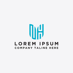 logo design inspiration for companies from the initial letters of the NH logo icon. -Vector