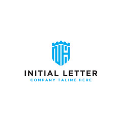 logo design inspiration for companies from the initial letters of the NH logo icon. -Vector