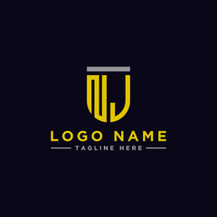 logo design inspiration for companies from the initial letters of the NJ logo icon. -Vector