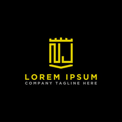 logo design inspiration for companies from the initial letters of the NJ logo icon. -Vector