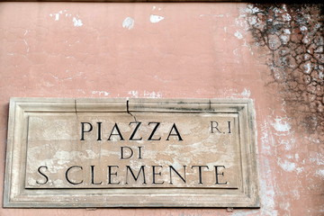 Fototapeta premium nomi delle strade e piazze di roma,italia