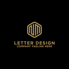 logo design inspiration for companies from the initial letters of the NM logo icon. -Vector