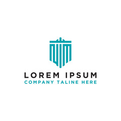 logo design inspiration for companies from the initial letters of the NM logo icon. -Vector
