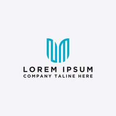 logo design inspiration for companies from the initial letters of the NM logo icon. -Vector