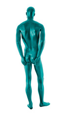 Gloss color mannequin male isolated