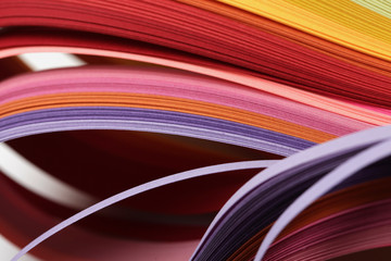 Abstract yellow color wave strip paper background. Soft focus.