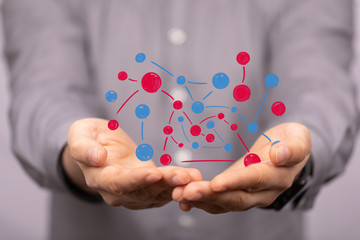 Digital Network and data concept.