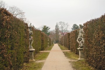 Alley with statues
