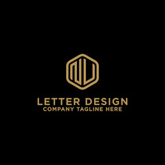 logo design inspiration for companies from the initial letters of the NV logo icon. -Vector