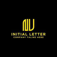 logo design inspiration for companies from the initial letters of the NV logo icon. -Vector