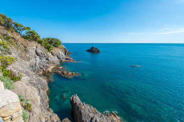 Fototapeta na wymiar Monterosso al mare (Cinque terre) - scenic Ligurian coast, Italy