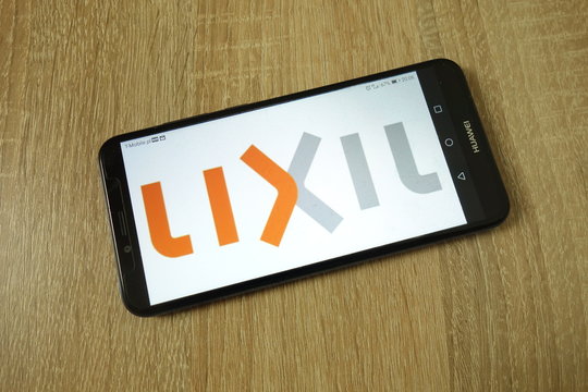 KONSKIE, POLAND - June 11, 2019: Lixil Group Corporation logo on mobile phone