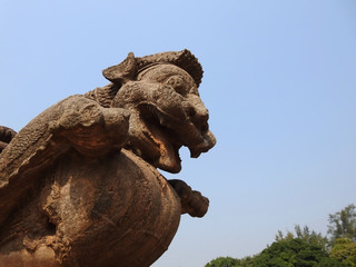 Fototapeta na wymiar Lion Sculpture Konark Sun Temple