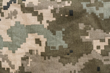 Closeup of military uniform surface.
