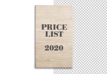 Restaurant Price List Mockup