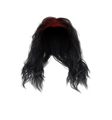Hair For Woman isolated on White 3D Rendering