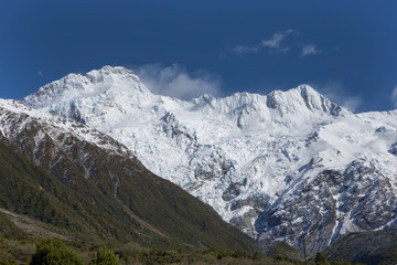 Fototapeta na wymiar Mount Cook New Zealand Mountains snow