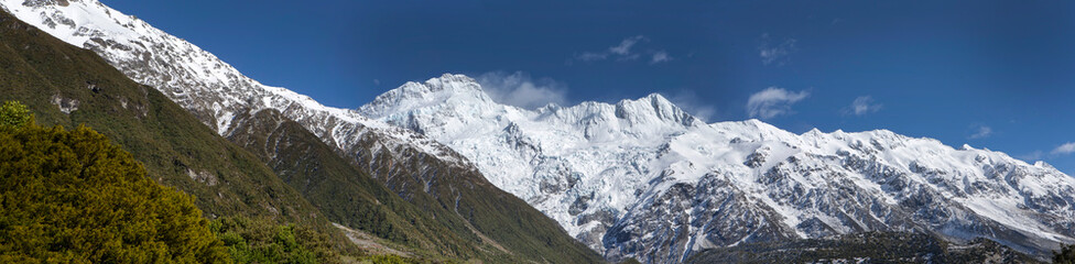 Mount Cook New Zealand Mountains panorama snow