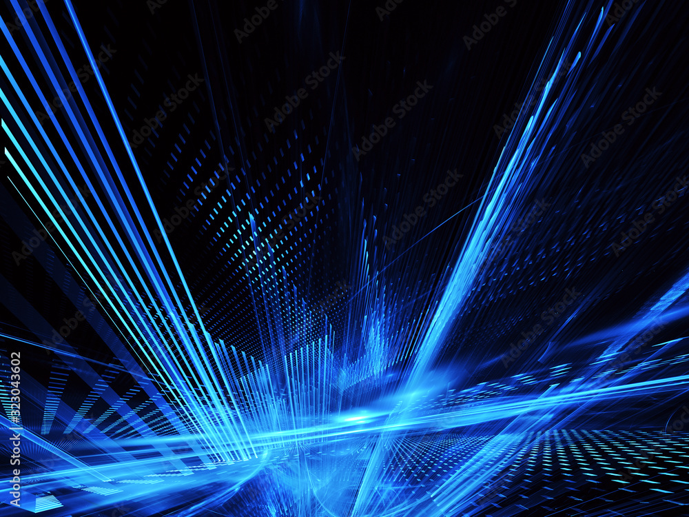 Poster fractal background for use in creativity and design projects. technological fractal. abstract 3d ill