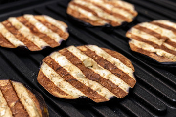 Grilled eggplant in the restaurant