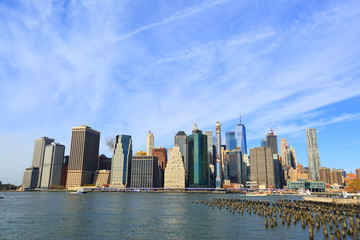 Fototapeta na wymiar NYC skyline - a view from Brooklyn